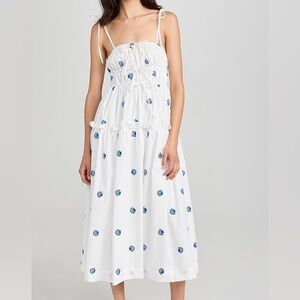 NWT En Saison Alani Seashell Embroidery Midi Dress